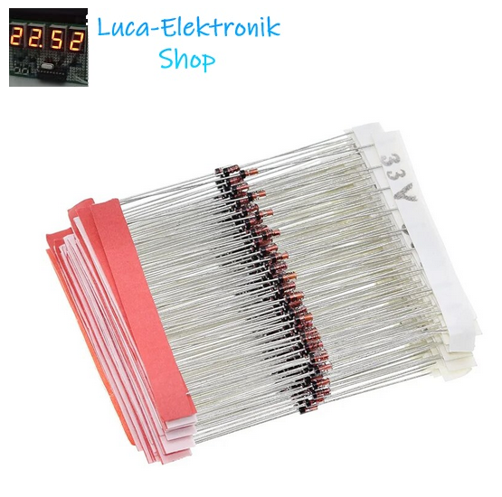 Zender Dioden Sortiment 270 Teile 0,5W Zener Dioden